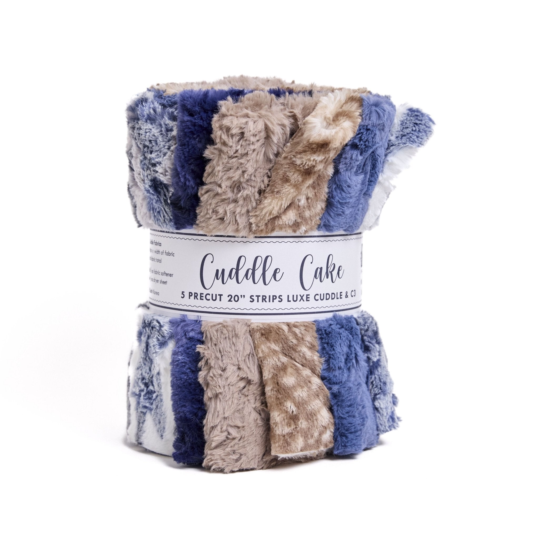 Shannon Fabrics Luxe Cuddle Cake Kit Frosted Himalayan Navy Minky Fabric - On Pins & Needles Quilting Co.