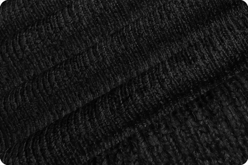 Shannon Fabrics Luxe Cuddle Chenille Black Minky Fabric - On Pins & Needles Quilting Co.