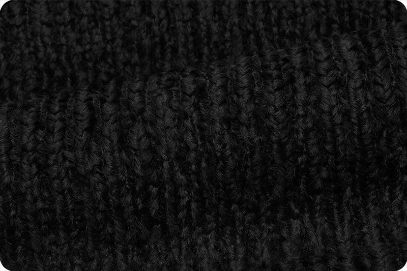 Shannon Fabrics Luxe Cuddle Chenille Black Minky Fabric - On Pins & Needles Quilting Co.