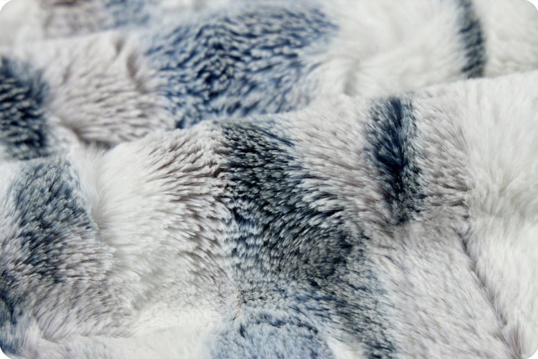 Shannon Fabrics Luxe Cuddle Frosted Himalayan Navy Minky Fabric - On Pins & Needles Quilting Co.