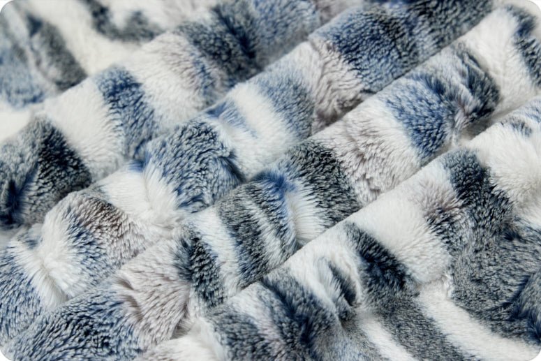 Shannon Fabrics Luxe Cuddle Frosted Himalayan Navy Minky Fabric - On Pins & Needles Quilting Co.