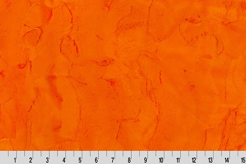 Shannon Fabrics Luxe Cuddle Hide Tangerine Minky Fabric - On Pins & Needles Quilting Co.