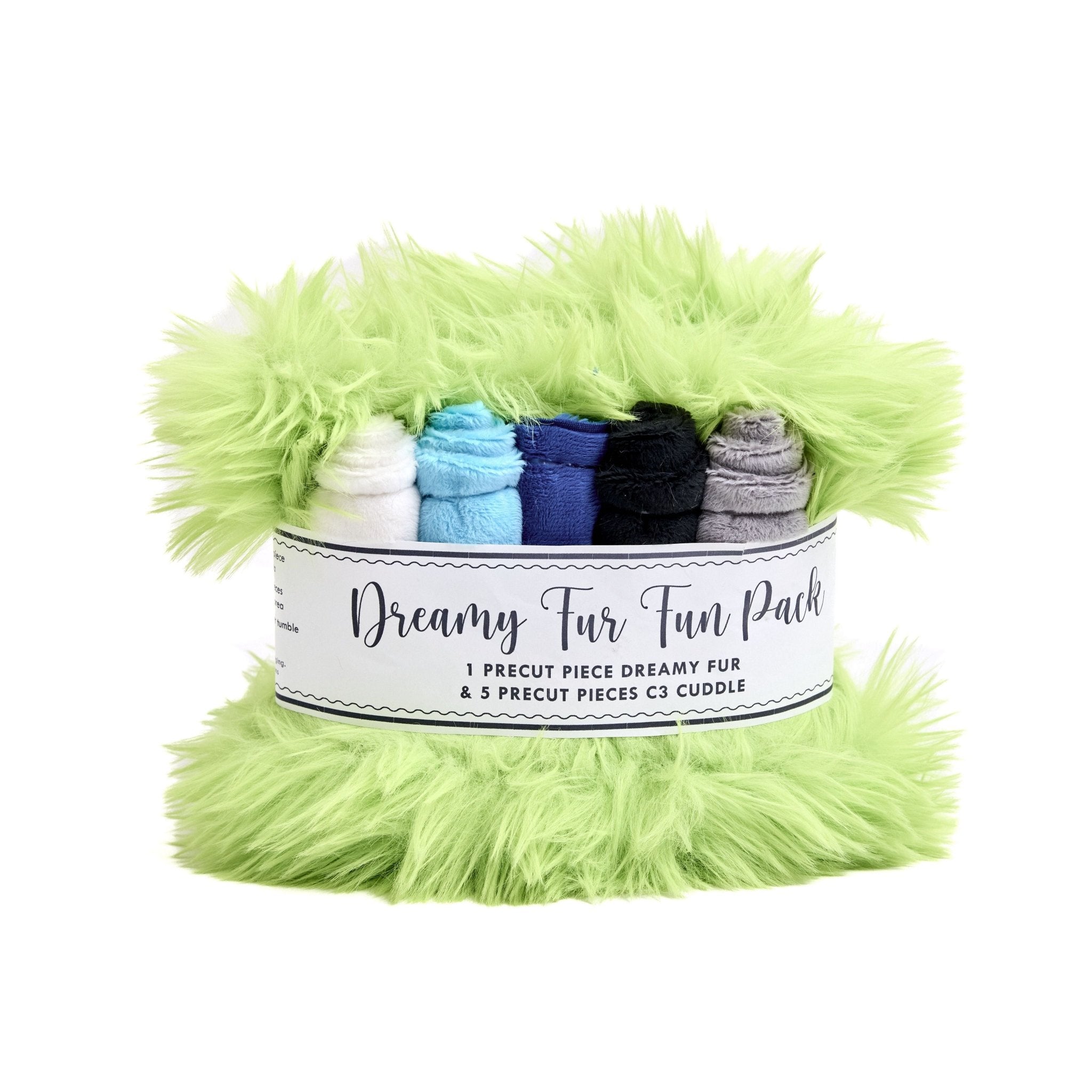 Shannon Fabrics Luxe Dreamy Fur Fun Pack Lime Minky Fabric - On Pins & Needles Quilting Co.