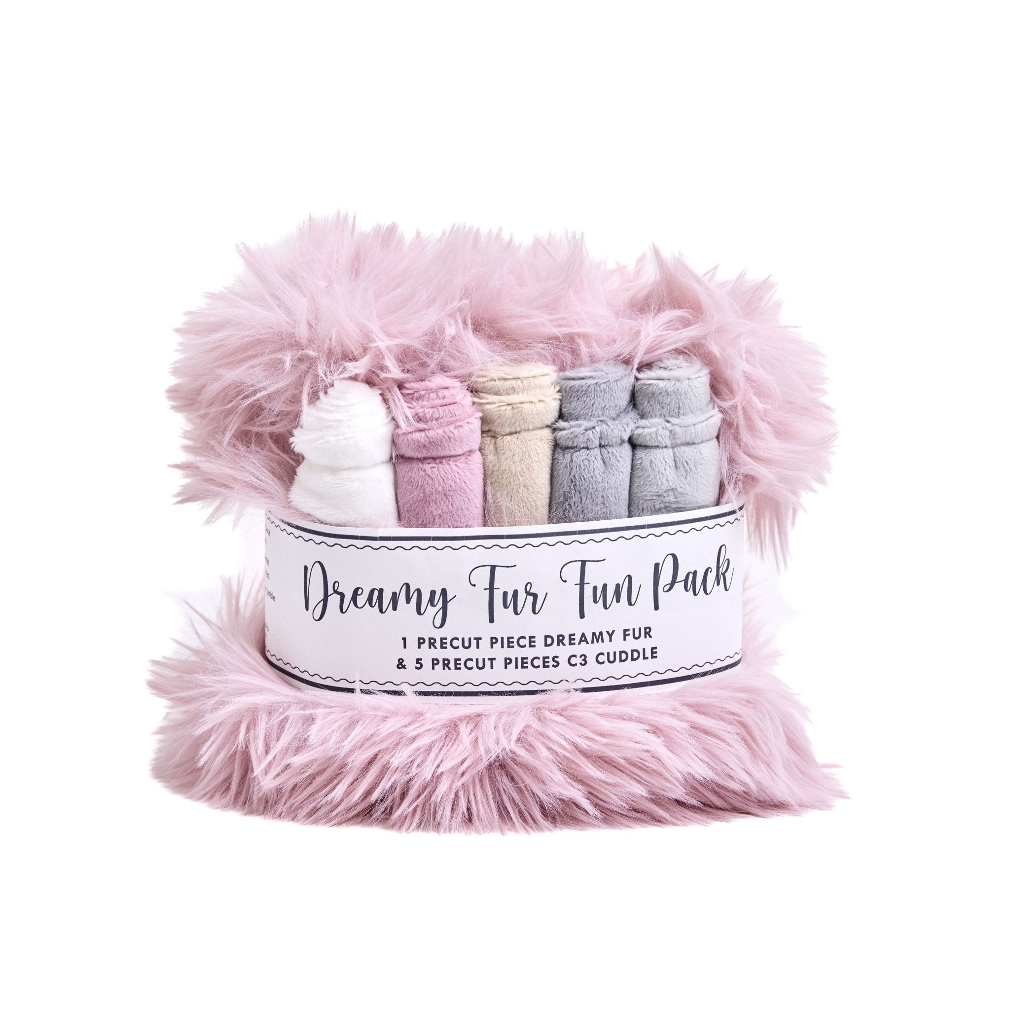 Shannon Fabrics Luxe Dreamy Fur Fun Pack Rosewater Minky Fabric - On Pins & Needles Quilting Co.