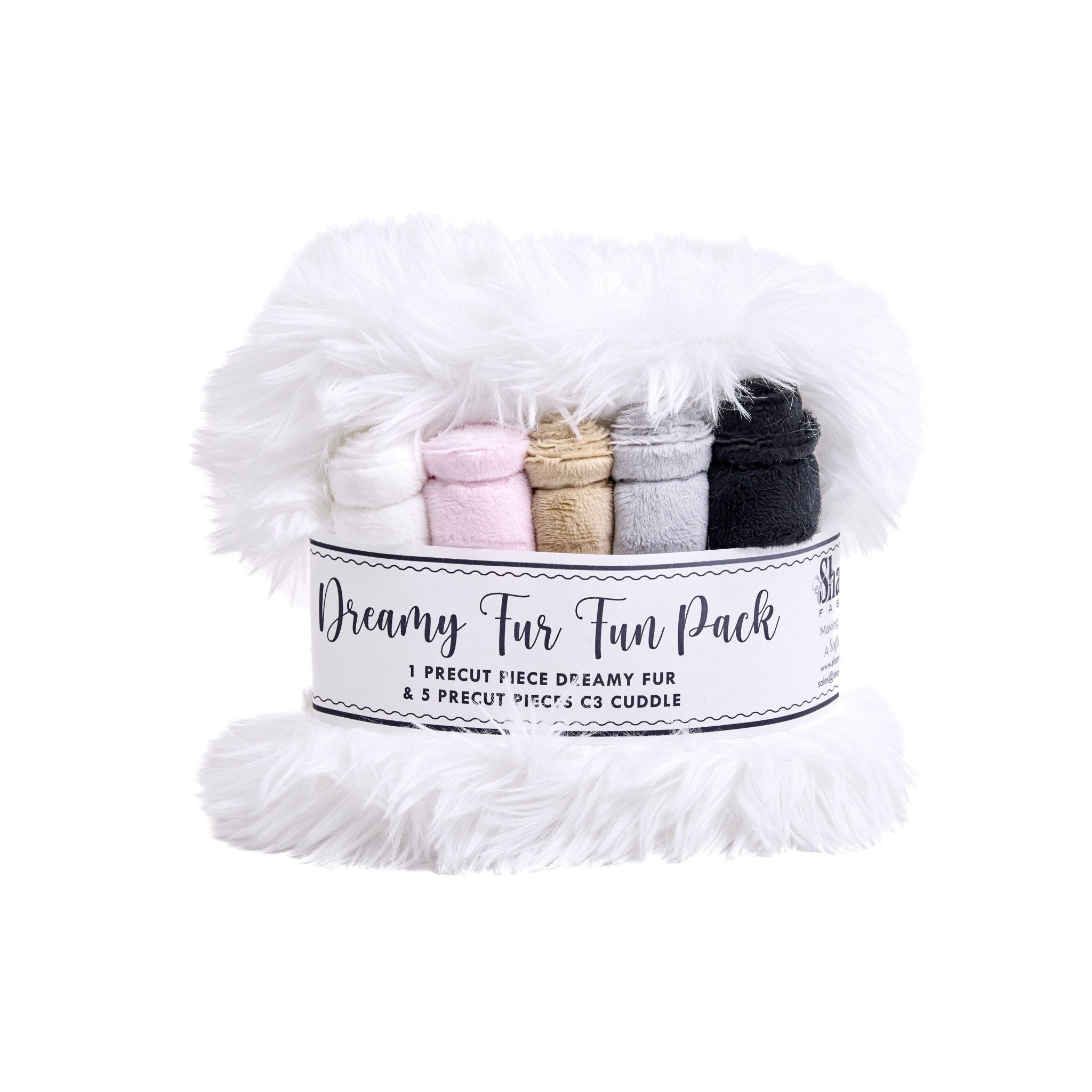 Shannon Fabrics Luxe Dreamy Fur Fun Pack White Minky Fabric - On Pins & Needles Quilting Co.