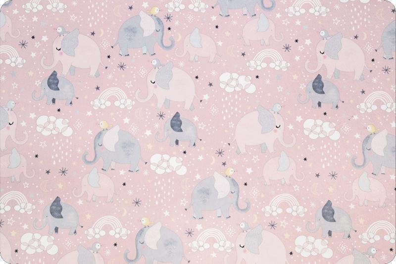 Shannon Fabrics Mama and Me Digital Cuddle Rosewater Minky Fabric - On Pins & Needles Quilting Co.