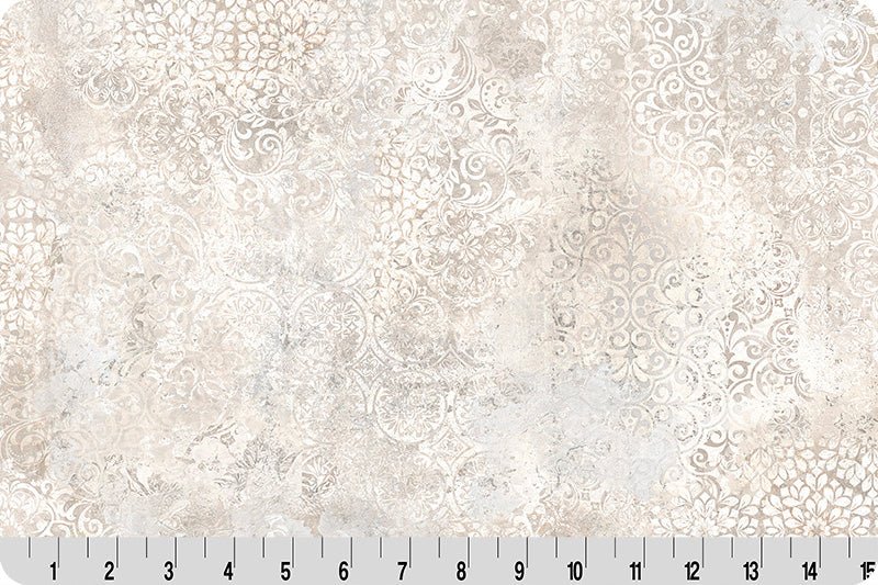 Shannon Fabrics Quilting Cuddle Barely Basics Stone Wash Natural 1.5mm 44" Wide Minky Fabric
