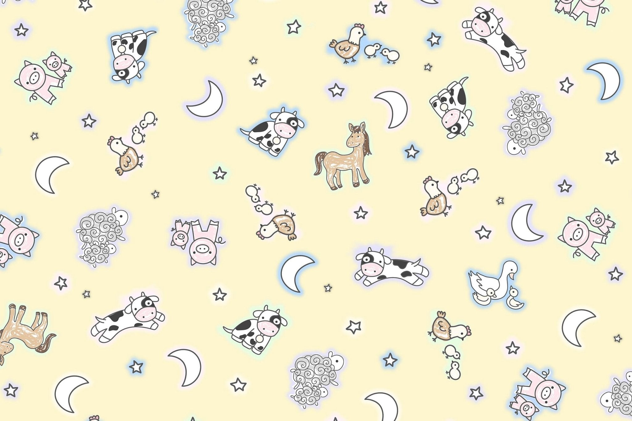 Shannon Fabrics Quilting Cuddle Goodnight Farm Dreamy Barn Butter 1.5mm 44" Wide Minky Fabric