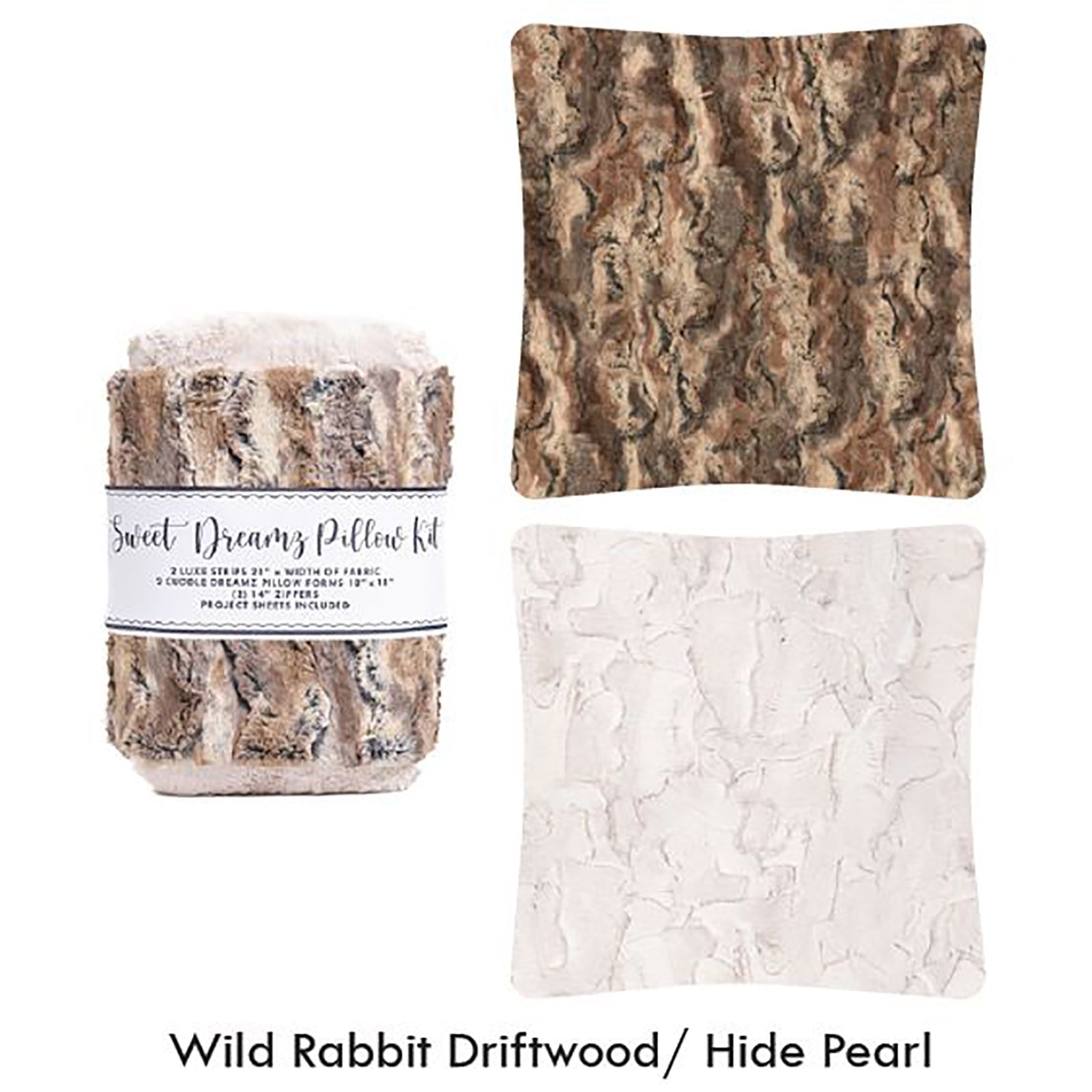 Shannon Fabrics Sweet Dreamz Pillow Kit Wildrabbit Driftwood - On Pins & Needles Quilting Co.