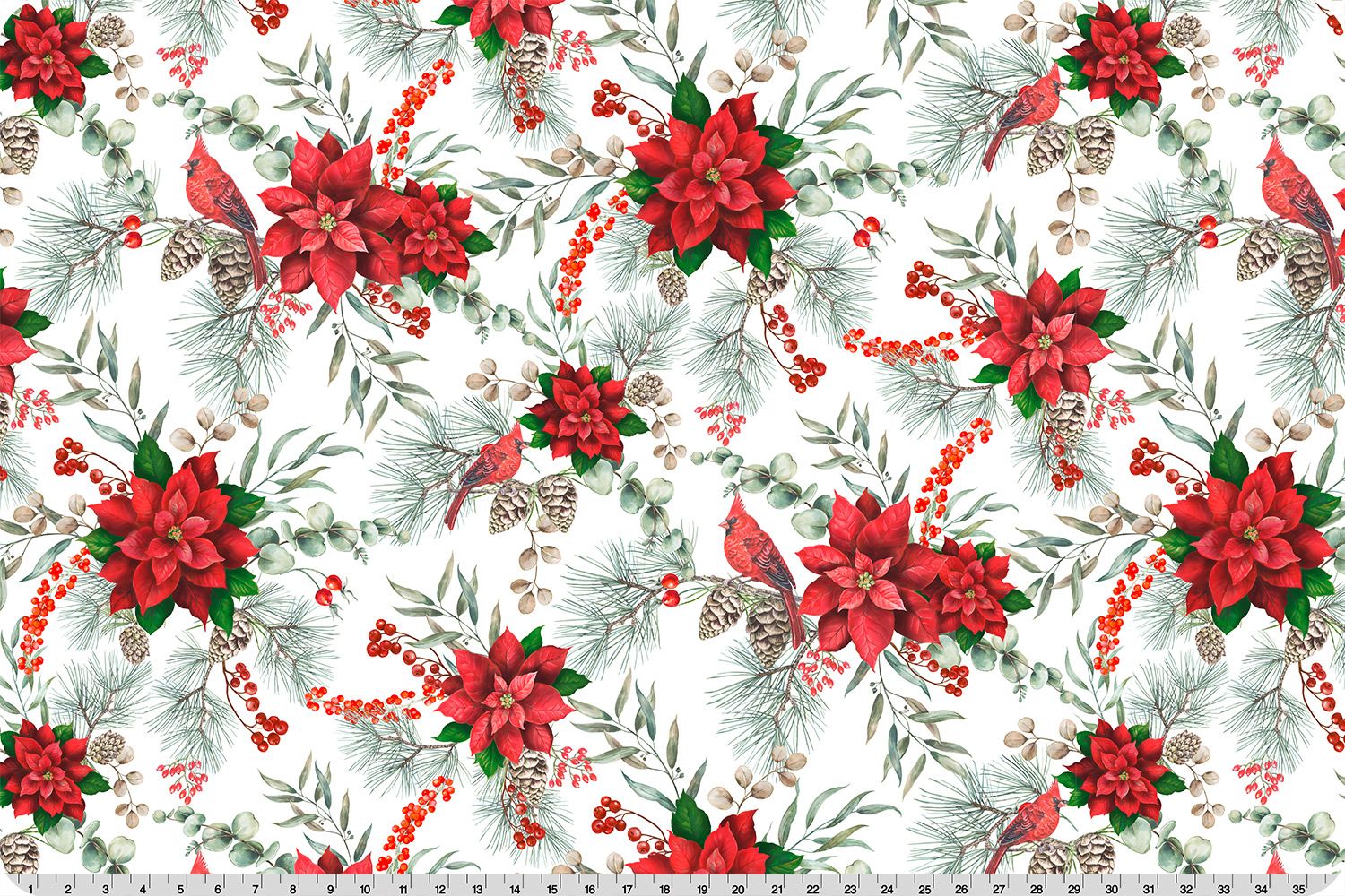 Shannon Fabrics Winter Song Digital Cuddle Multi Minky Fabric - On Pins & Needles Quilting Co.