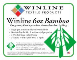 100% BAMBOO 6oz Quilt Batting - Winline Textiles - On Pins & Needles Quilting Co.