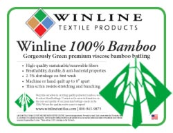100% BAMBOO Quilt Batting - Winline Textiles - On Pins & Needles Quilting Co.