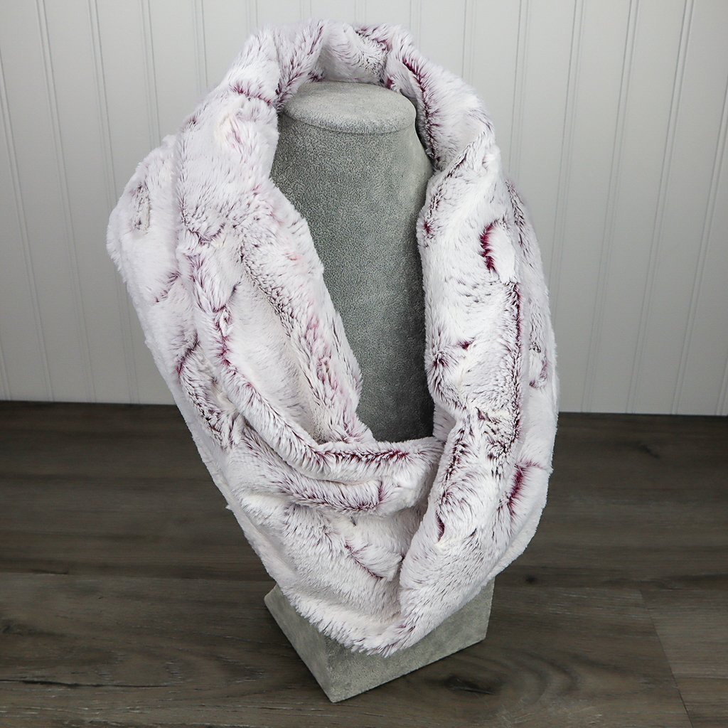 Frosted Hide Merlot Luxe Minky Infinity Scarf - On Pins & Needles Quilting Co.