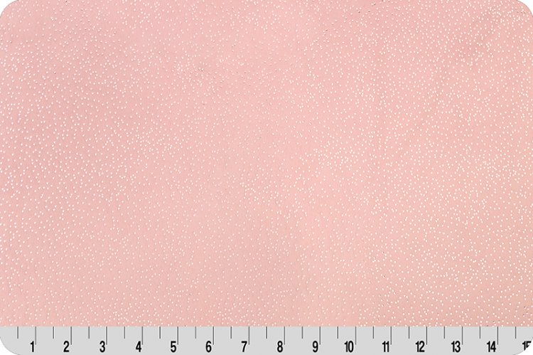Shannon Fabrics Sparkle Cuddle Glitter Blush/Silver Minky Fabric