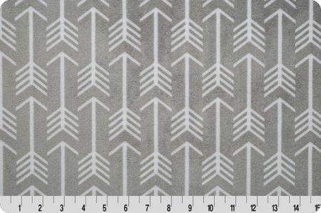 Shannon Cuddle Minky Premier Archer Silver/Snow Fabric (PRICE PER 1/2 YARD) - On Pins & Needles Quilting Co.