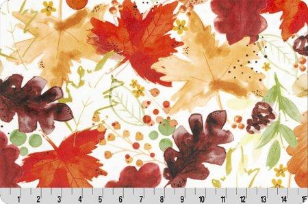 Shannon Digital Cuddle Autumn Leaves Harvest Minky Fabric (PRICE PER 1/2 YARD) - On Pins & Needles Quilting Co.