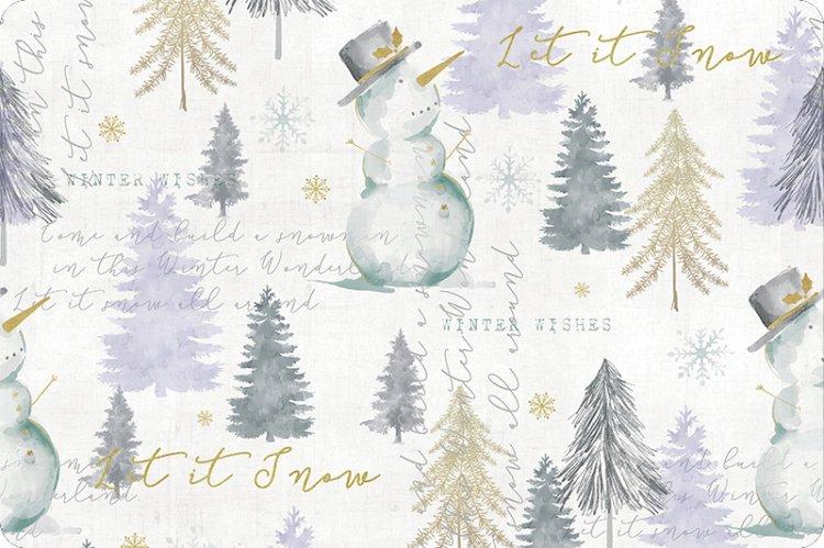 Shannon Digital Cuddle Let It Snow Minky Fabric (PRICE PER 1/2 YARD) - On Pins & Needles Quilting Co.