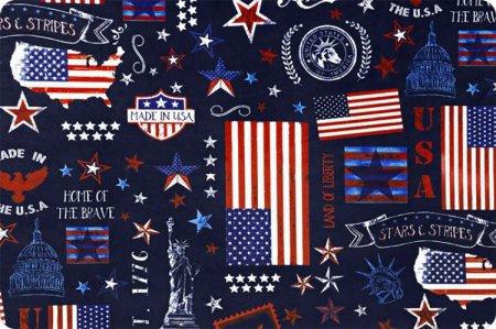 Shannon Digital Cuddle Minky Americana Ink Fabric (PRICE PER 1/2 YARD) - On Pins & Needles Quilting Co.
