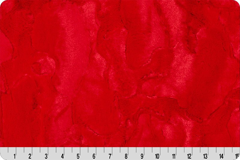 Shannon Fabrics 2 Yard Luxe Cuddle Cut Hide Cardinal Minky Fabric (60"x72") - On Pins & Needles Quilting Co.