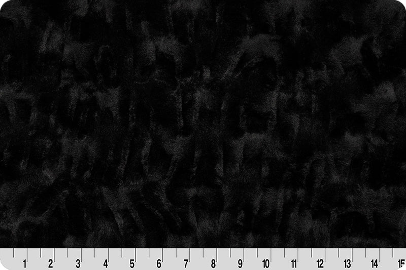 Shannon Fabrics 2 Yard Luxe Cuddle Cut Luna Black Minky Fabric (60"x72") - On Pins & Needles Quilting Co.