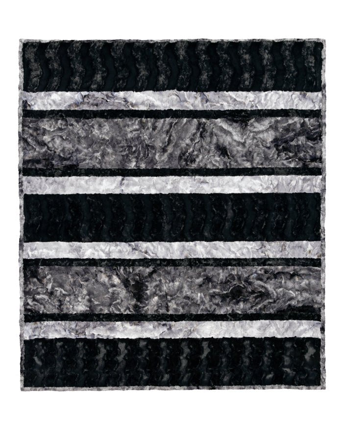 Shannon Fabrics Crazy 8 Back In Black Cuddle Minky Blanket Kit 58"x68" - On Pins & Needles Quilting Co.