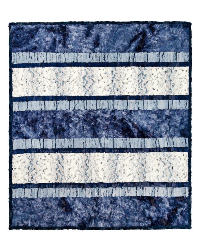 Shannon Fabrics Crazy 8 True Blue Cuddle Minky Blanket Kit 58"x68" - On Pins & Needles Quilting Co.