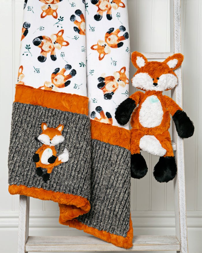 Shannon Fabrics Cuddle Buddies Felix The Fox Minky Blanket and Stuffie Kit - On Pins & Needles Quilting Co.