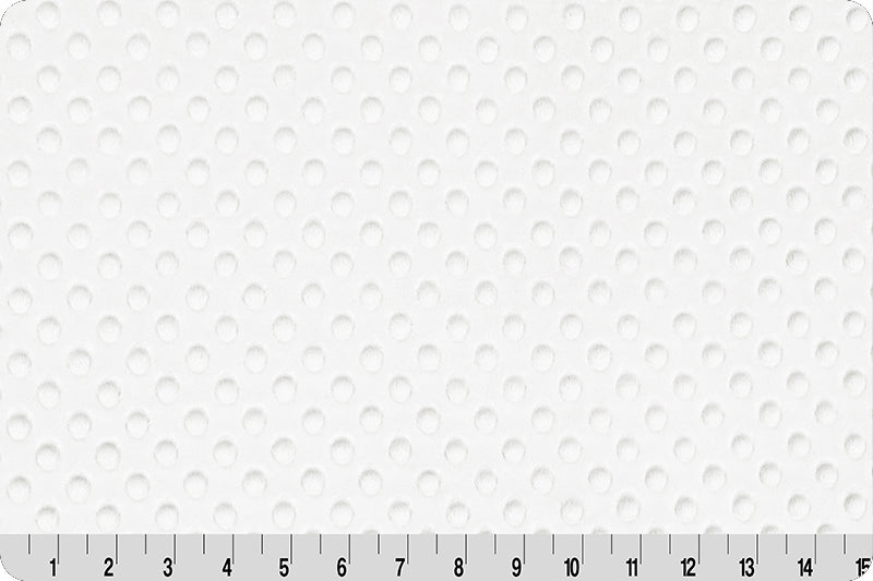 Shannon Fabrics Cuddle Dimple White Minky Fabric - On Pins & Needles Quilting Co.