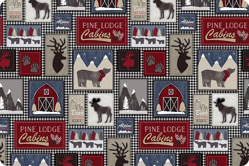 Shannon Fabrics Digital Cuddle Lodge Patches Jeans Minky Fabric (PRICE PER 1/2 YARD) - On Pins & Needles Quilting Co.