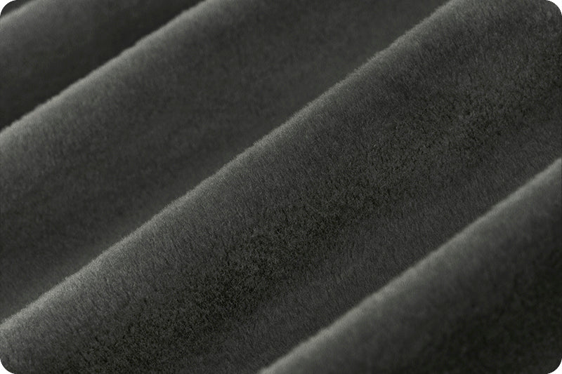 Shannon Fabrics Extra Wide 90" Solid Cuddle 3 Gunmetal Minky Fabric - On Pins & Needles Quilting Co.