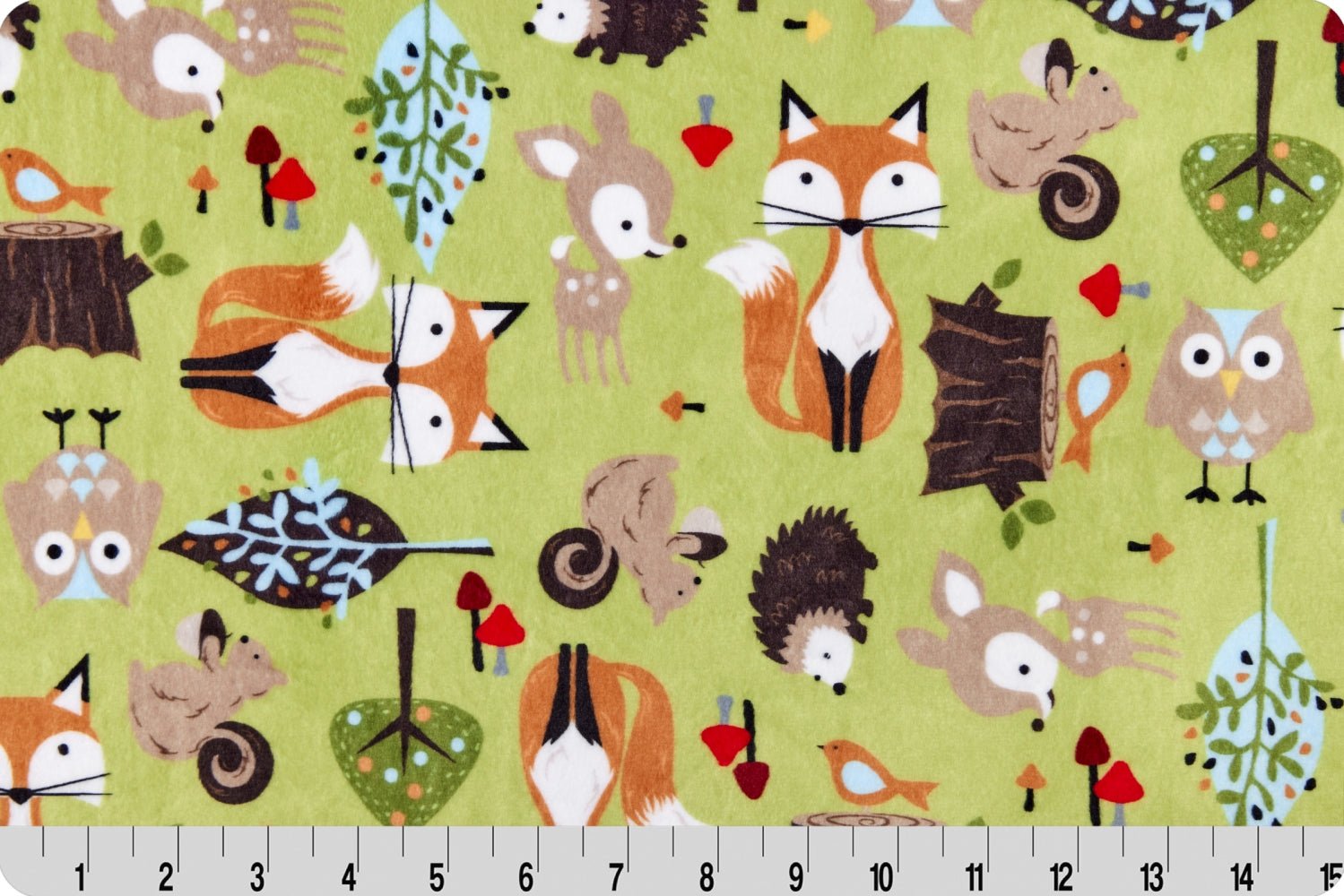 Shannon Fabrics Forest Tails 2 Digital Cuddle Kiwi Minky Fabric - On Pins & Needles Quilting Co.