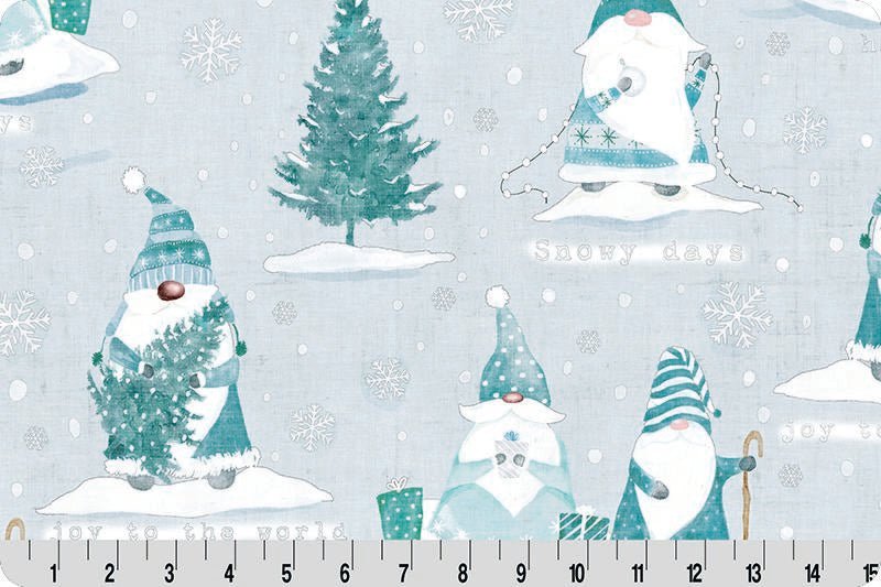 Shannon Fabrics Icy Gnomes Digital Cuddle Ice Minky Fabric (PRICE PER 1/2 YARD) - On Pins & Needles Quilting Co.