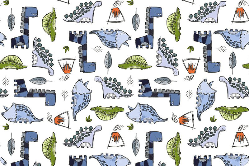 Shannon Fabrics Jurassic Digital Cuddle Snow Minky Fabric - On Pins & Needles Quilting Co.