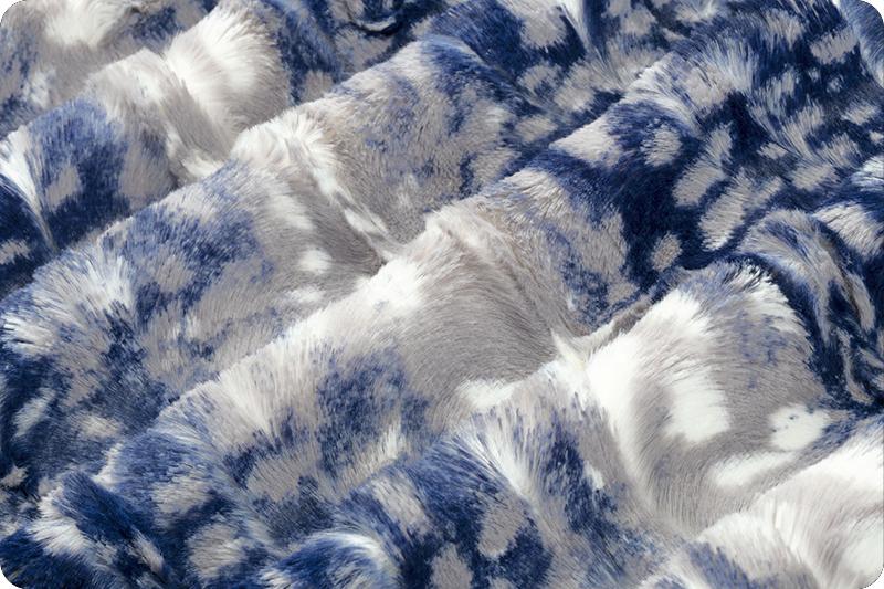 Shannon Fabrics Luxe Cuddle Fawn Navy Minky Fabric (PRICE PER 1/2 YARD) - On Pins & Needles Quilting Co.