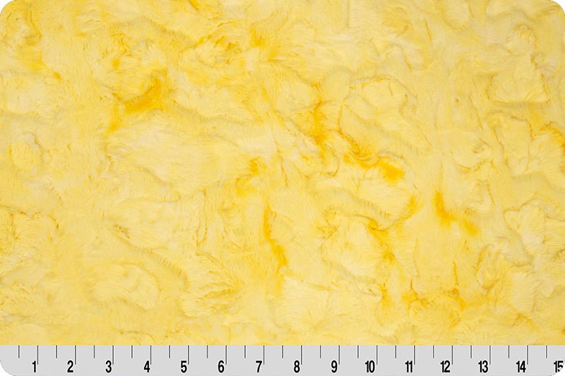 Shannon Fabrics Luxe Cuddle Galaxy Lemon Drop Minky Fabric - On Pins & Needles Quilting Co.