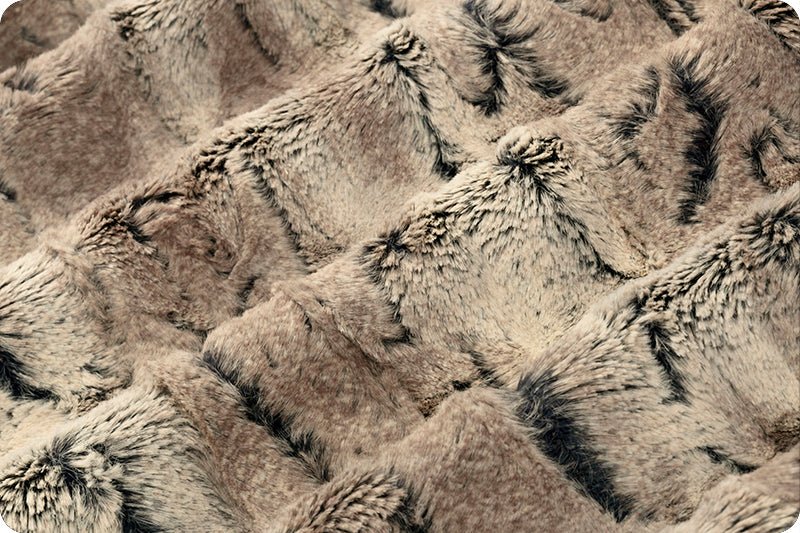 Shannon Fabrics Luxe Cuddle Mountain Fox Pewter/Beige Minky Fabric - On Pins & Needles Quilting Co.