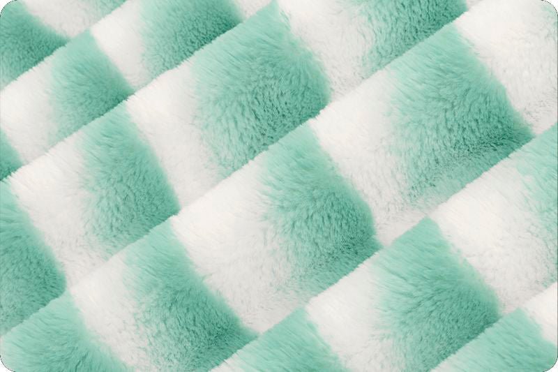 Shannon Fabrics Luxe Cuddle Seal Wild Chinchilla Spearmint Minky Fabric 1 Yard