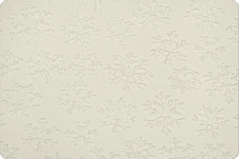 Shannon Fabrics Luxe Cuddle Snowflake Natural Minky Fabric (PRICE PER 1/2 YARD) - On Pins & Needles Quilting Co.