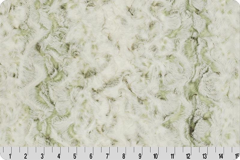 Shannon Fabrics Luxe Cuddle Snowy Owl Basil Minky Fabric (PRICE PER 1/2 YARD) - On Pins & Needles Quilting Co.