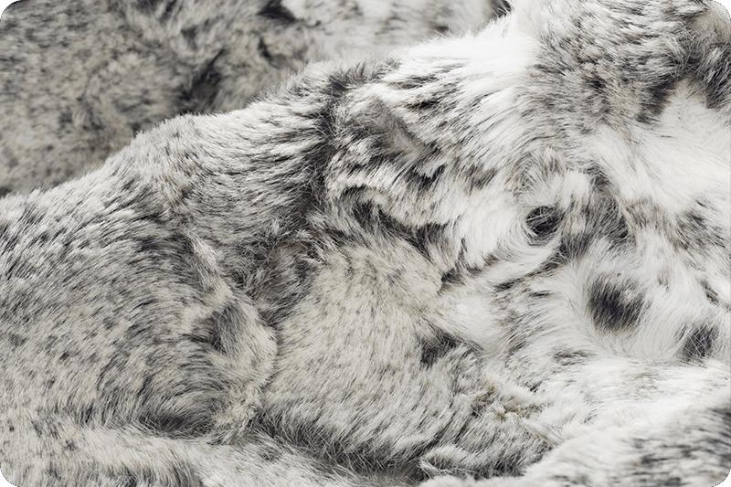 Luxe Cuddle® Glacier in Alloy Gray High Pile Furry Fabric MINKY From  Shannon Fabric 15mm 