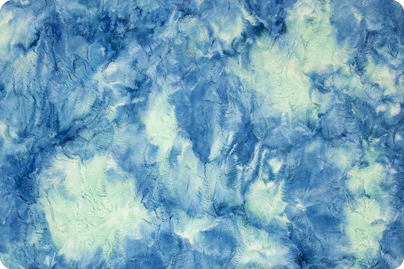 Shannon Fabrics Luxe Cuddle Sorbet Blue Glow Minky Fabric (PRICE PER 1/2 YARD) - On Pins & Needles Quilting Co.