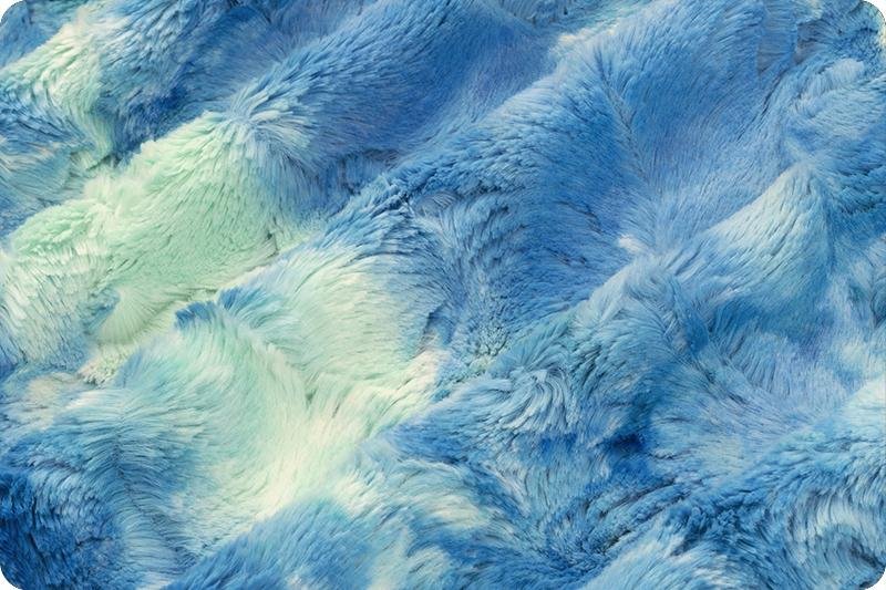 Shannon Fabrics Luxe Cuddle Sorbet Blue Glow Minky Fabric (PRICE PER 1/2 YARD) - On Pins & Needles Quilting Co.