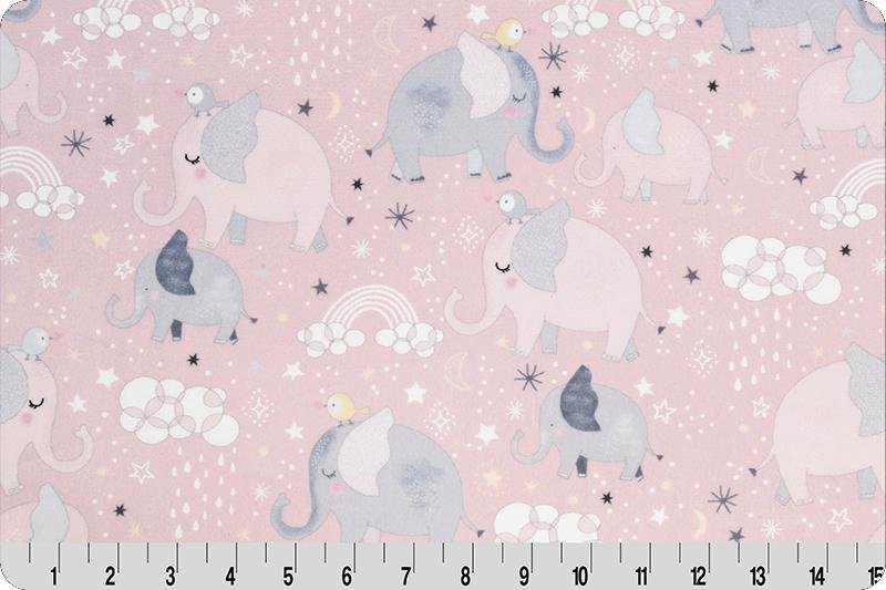 Shannon Fabrics Mama and Me Digital Cuddle Rosewater Minky Fabric (PRICE PER 1/2 YARD) - On Pins & Needles Quilting Co.