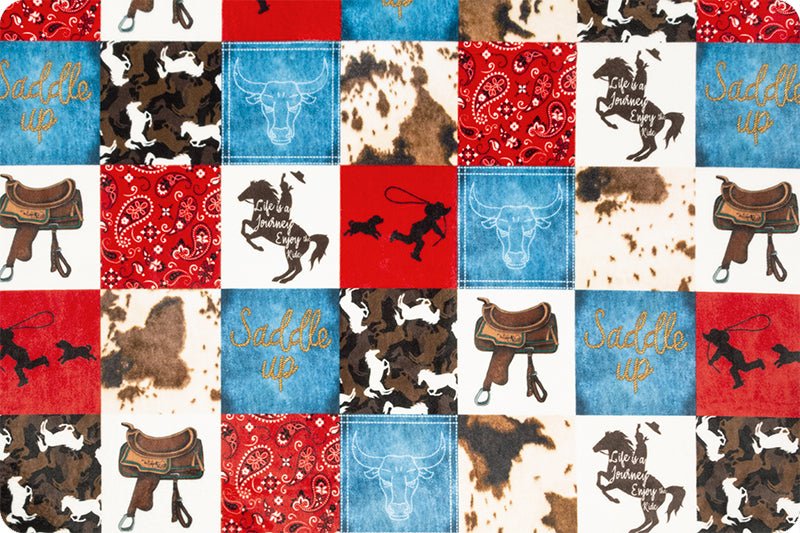 Shannon Fabrics Saddle Up Digital Cuddle Natural Minky Fabric - On Pins & Needles Quilting Co.