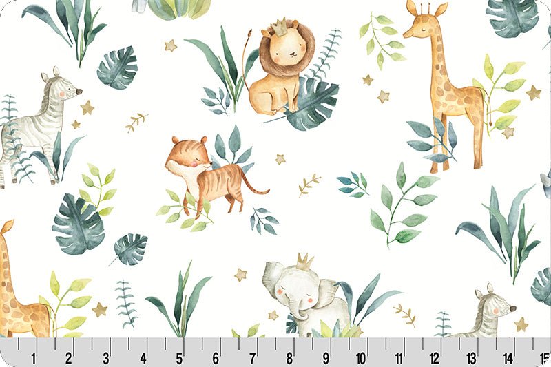 Baby Animals Safari Patch Cotton Fabric
