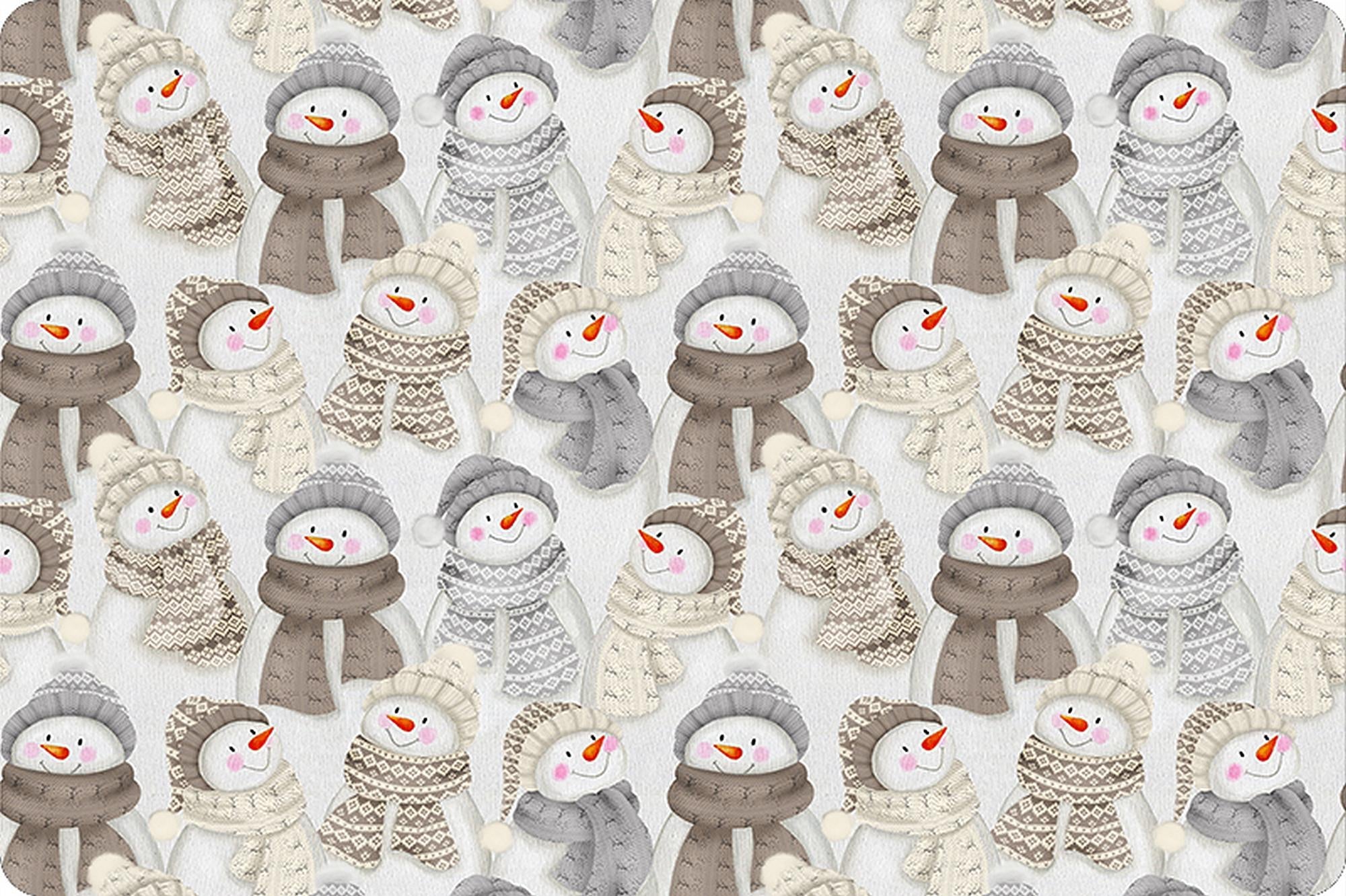Shannon Fabrics Snow Day Digital Cuddle Simply Taupe Minky Fabric (PRICE PER 1/2 YARD) - On Pins & Needles Quilting Co.