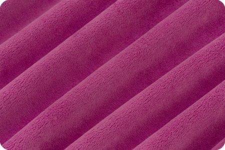 Shannon Fabrics Solid Cuddle 3 Raspberry Minky Fabric (PRICE PER 1/2 YARD) - On Pins & Needles Quilting Co.