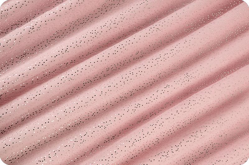 Shannon Fabrics Sparkle Cuddle Glitter Blush/Silver (PRICE PER 1/2 YARD) - On Pins & Needles Quilting Co.