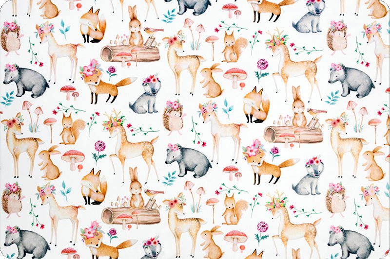 Shannon Fabrics Sweet Darlings Digital Cuddle Snow Minky Fabric - On Pins & Needles Quilting Co.