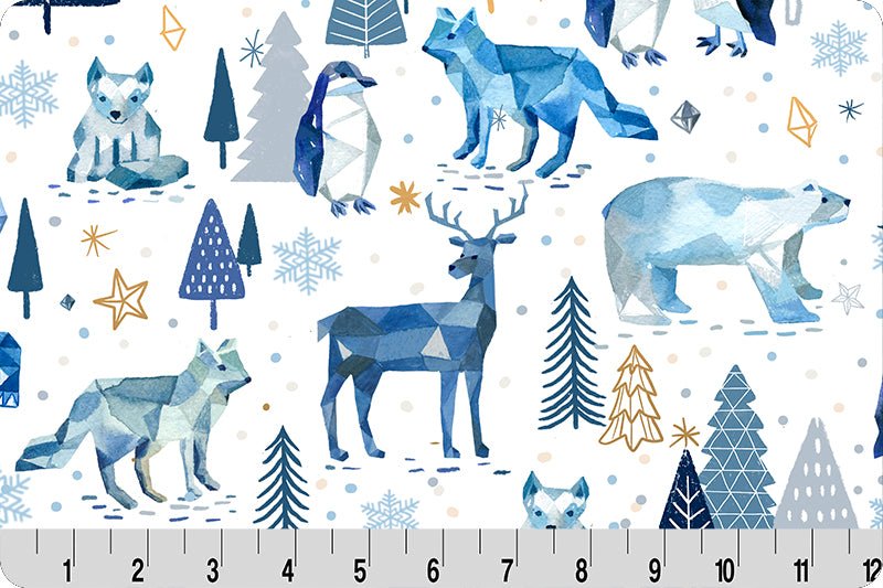 Shannon Fabrics Winterland Digital Cuddle Seaglass Minky Fabric (PRICE PER 1/2 YARD) - On Pins & Needles Quilting Co.